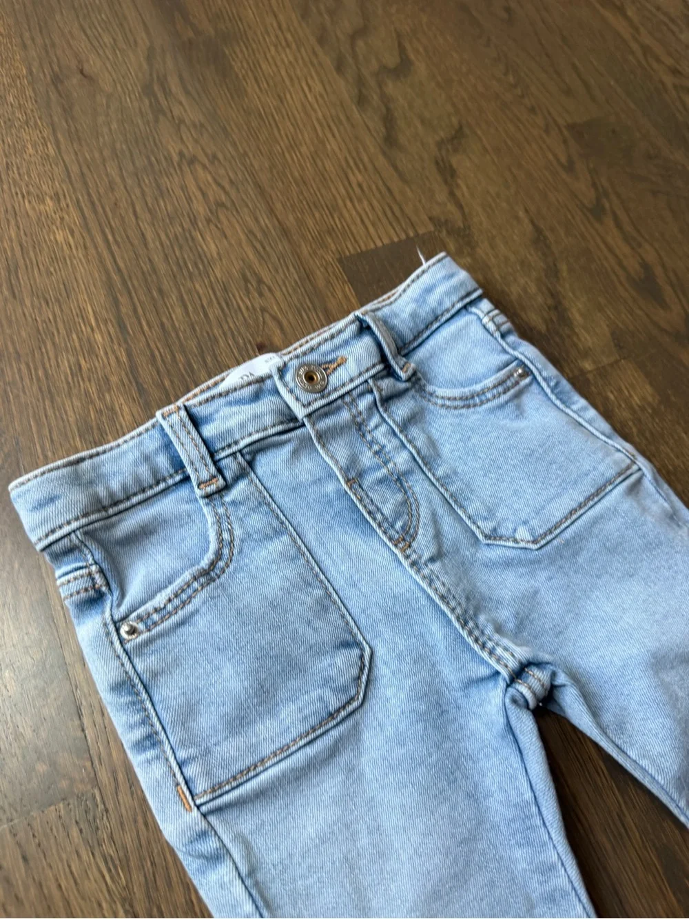 Zara Light Blue Frayed Hem Kids Jeans